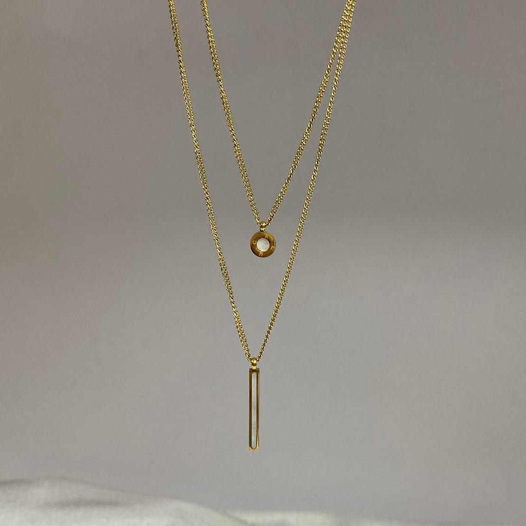 Dual Layer Minimal Charm Neckchain
