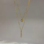 Dual Layer Minimal Charm Neckchain
