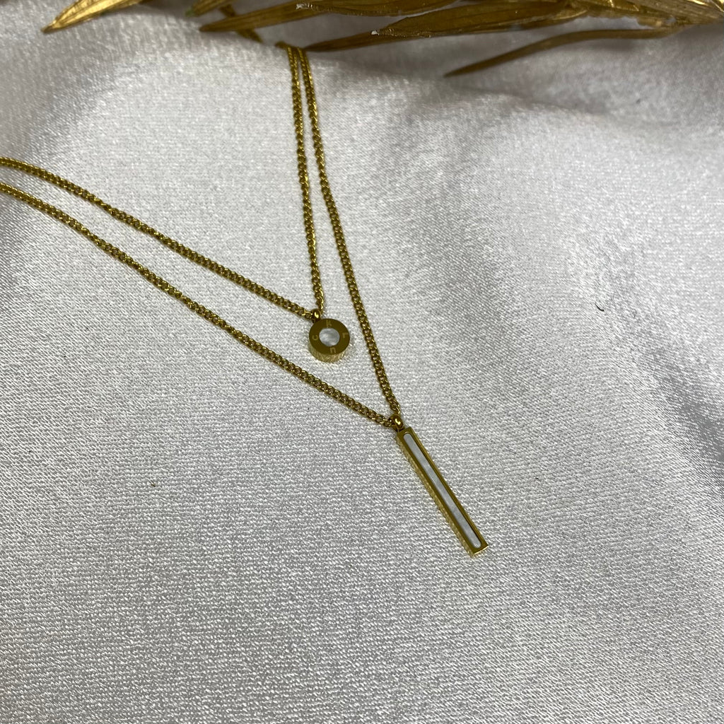 Dual Layer Minimal Charm Neckchain