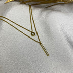 Dual Layer Minimal Charm Neckchain
