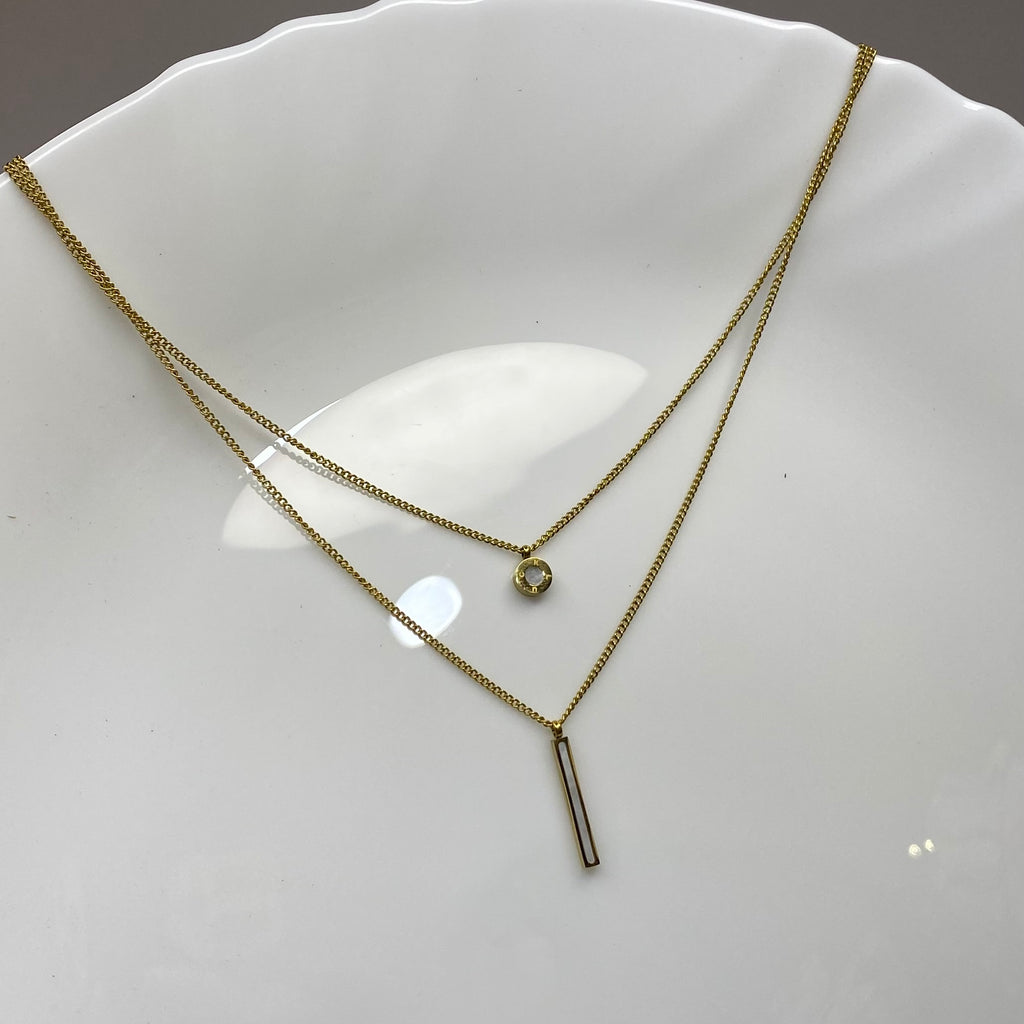Dual Layer Minimal Charm Neckchain