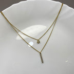 Dual Layer Minimal Charm Neckchain