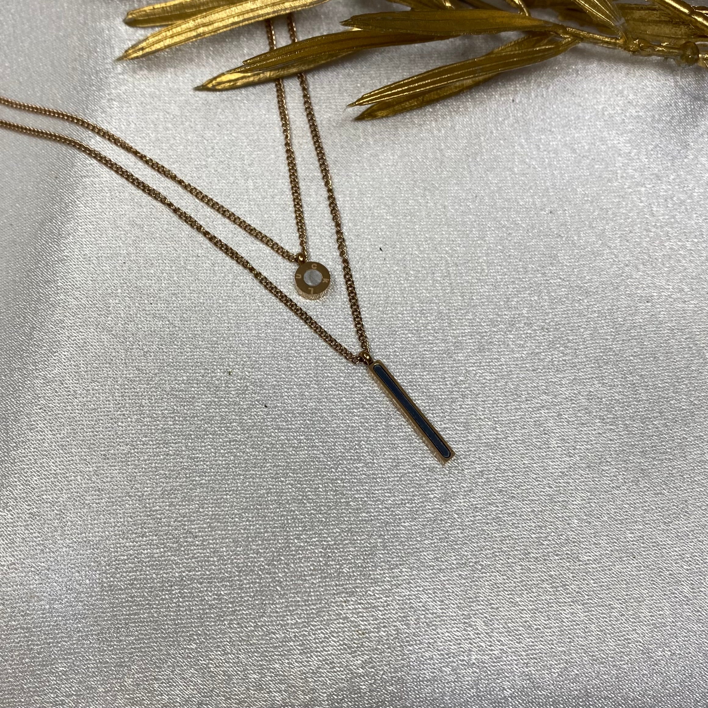 Dual Layer Minimal Charm Neckchain