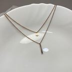 Dual Layer Minimal Charm Neckchain