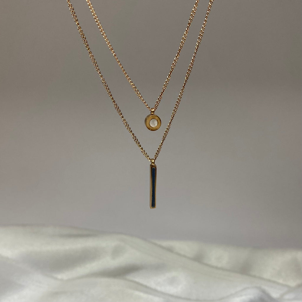 Dual Layer Minimal Charm Neckchain