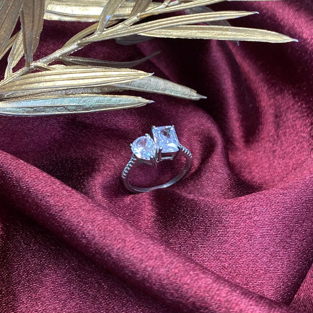 925 Sterling Silver Eternal Two-Stone Luxury Ring