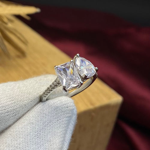925 Sterling Silver Eternal Two-Stone Luxury Ring