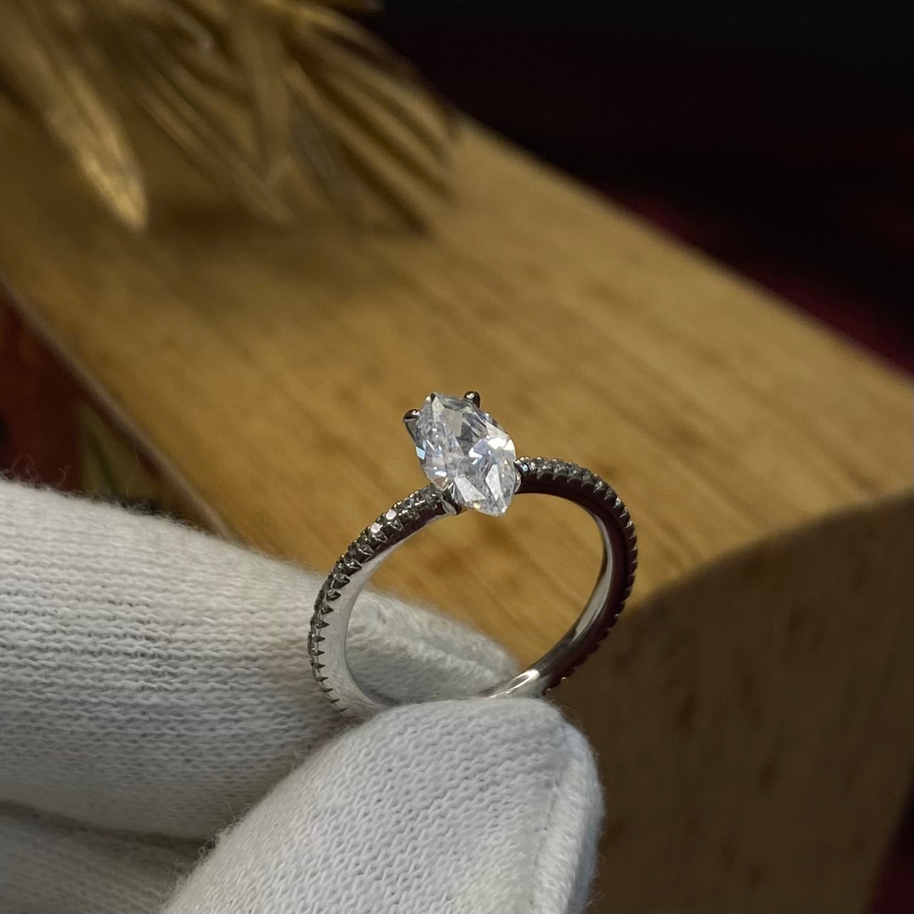 925 Sterling Silver Marquise Grace Solitaire Ring