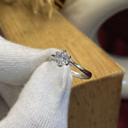 925 Sterling Silver Wave Solitaire Promise Ring