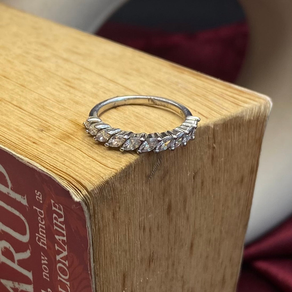 925 Sterling Silver Marquise Eternity Ring