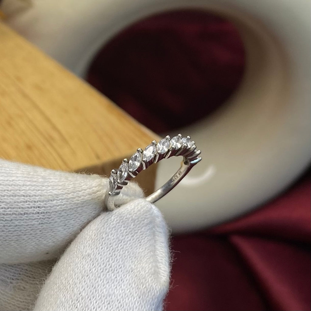 925 Sterling Silver Marquise Eternity Ring