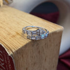 925 Sterling Silver Serpentine Baguette Wrap Ring