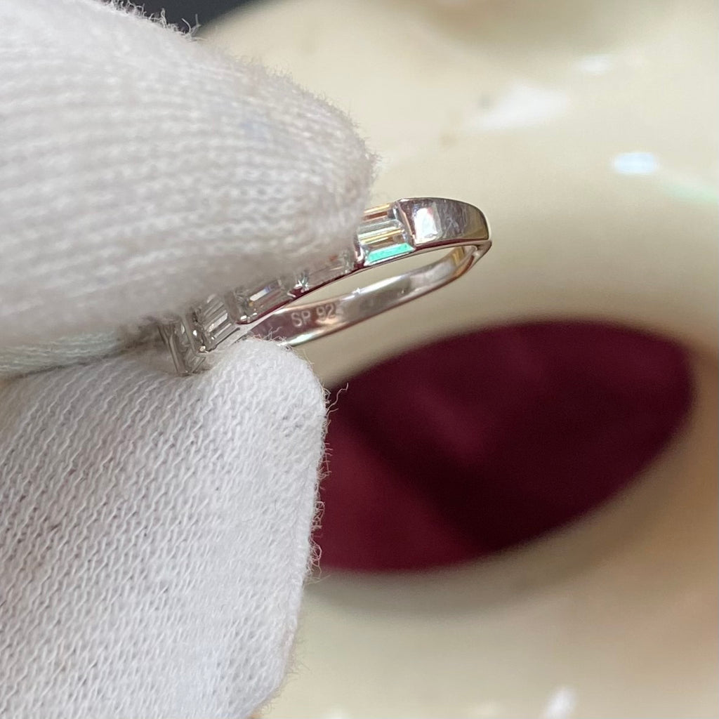 925 Sterling Silver Serpentine Baguette Wrap Ring