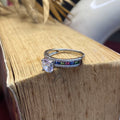 925 Sterling Silver Prism Sparkle Band Ring