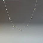 925 Sterling Silver Bezel Dangle Necklace