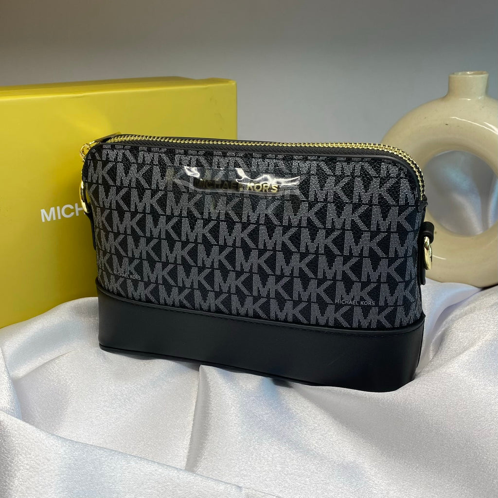 Black Jet Set Logo Large Cross Body Bag