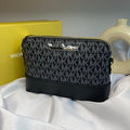 Black Jet Set Logo Large Cross Body Bag