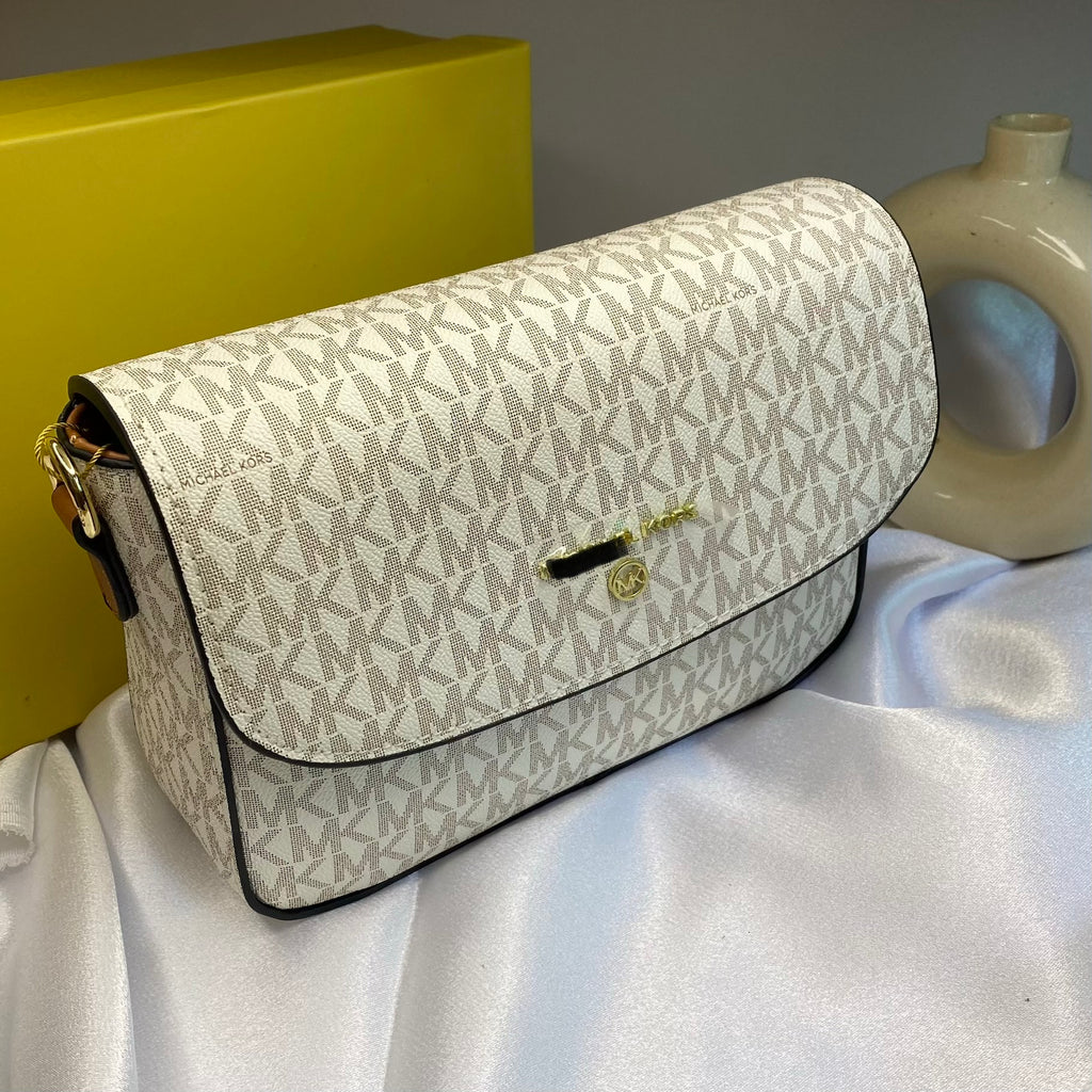 White Jet Set Front Flap Crossbody Bag