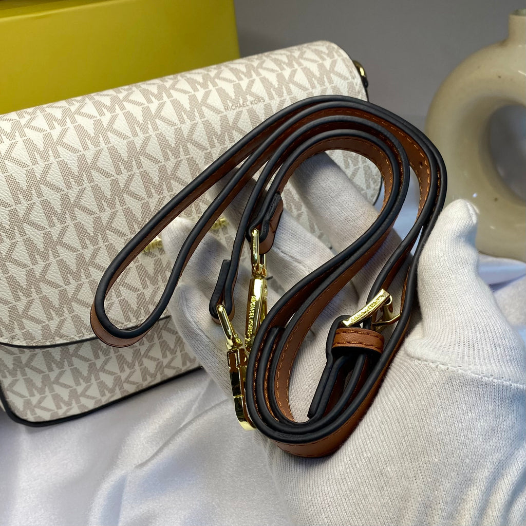 White Jet Set Front Flap Crossbody Bag