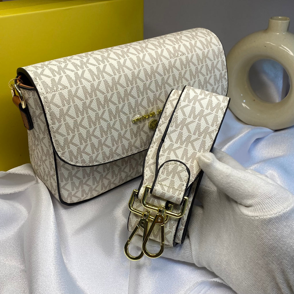White Jet Set Front Flap Crossbody Bag
