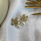 Bow & Pearl Earrings