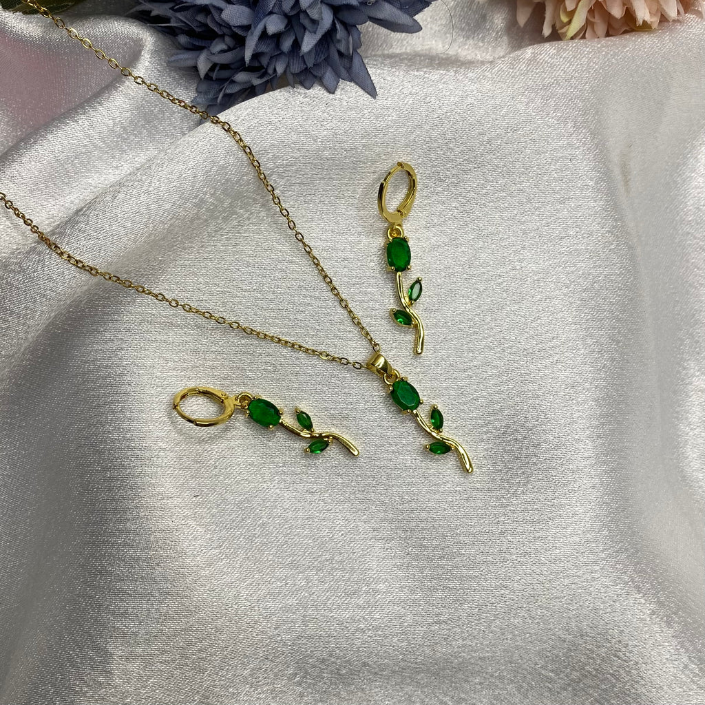 Tulip Neckchain and earrings